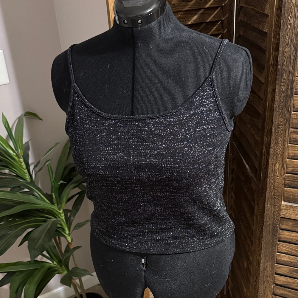 American Eagle Outfitters Sparkling Black Camisole